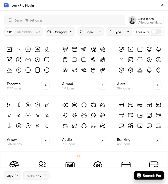 Iconly Figma plugin