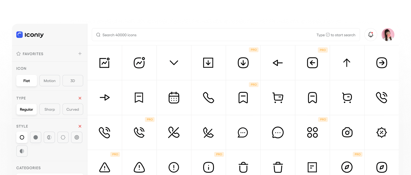 Iconly web app
